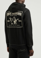 True Religion Big T Hooded Cotton-blend Sweatshirt Black
