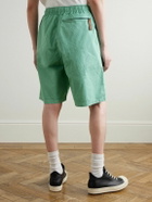 KAPITAL - Easy Wide-Leg Belted Cotton-Twill Shorts - Green