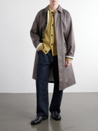 Graphpaper - Railway Cotton-Twill Trench Coat - Gray