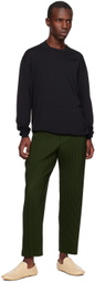 UMA WANG Black & Khaki Duotone Sweater