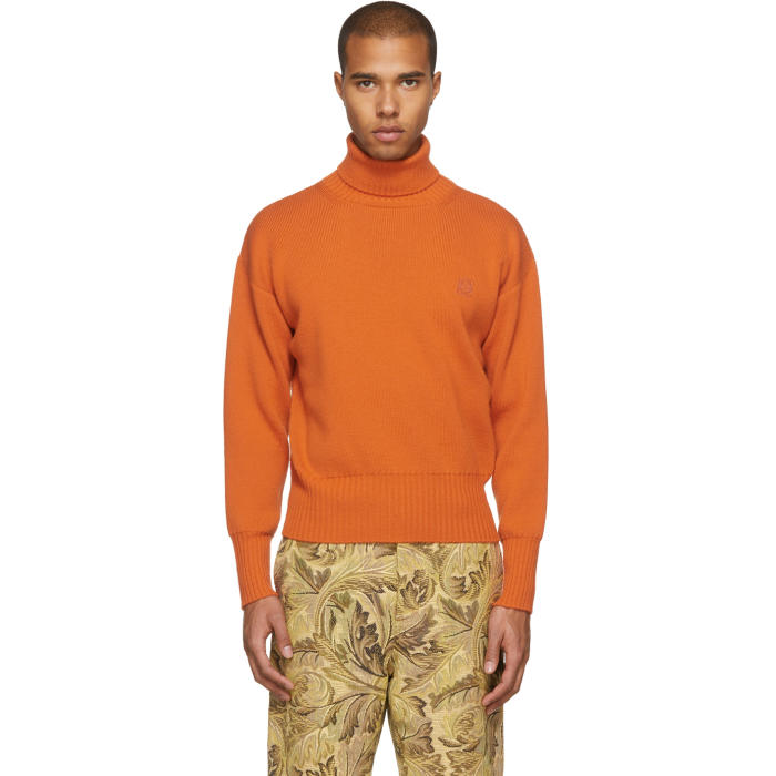 Loewe Orange Wool Turtleneck