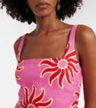Cala de la Cruz Printed linen minidress