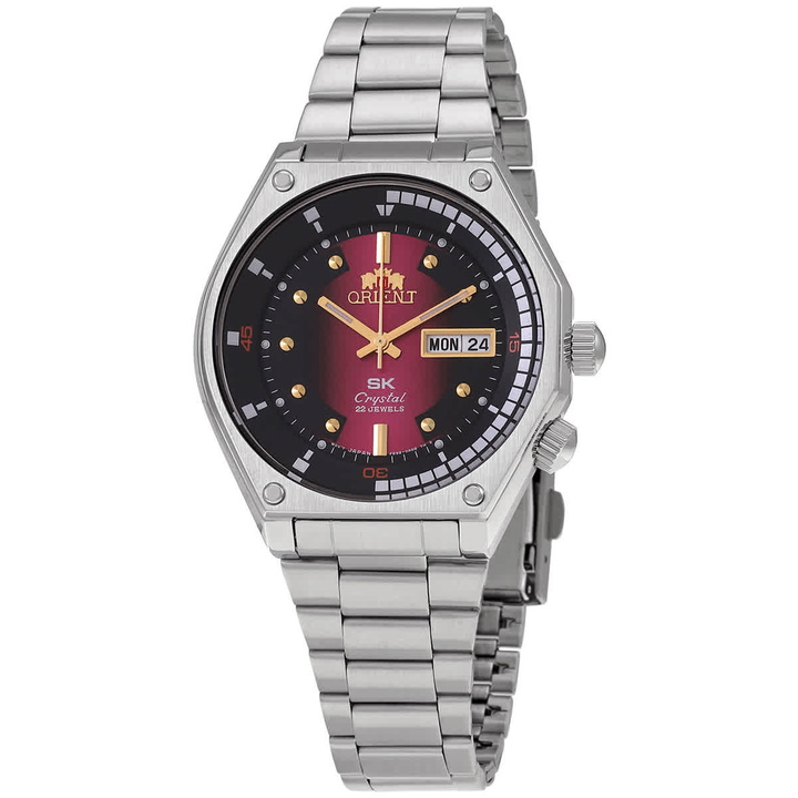 Photo: Orient Automatic Pink/Black Dial Stainless Steel Mens Watch RA-AA0B02 R