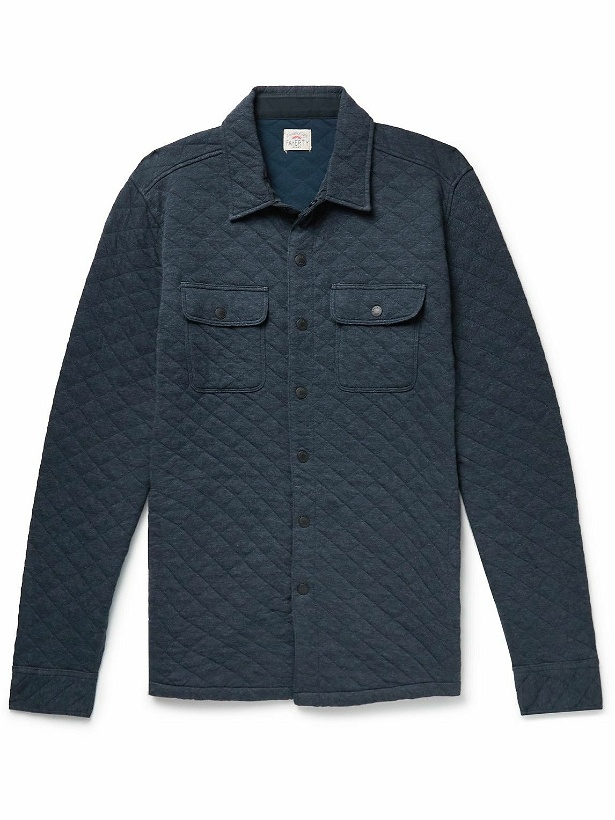 Photo: Faherty - Epic Quilted Cotton-Blend Shirt Jacket - Blue