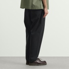 Universal Works Men's Twill Pleated Track Pant in Black