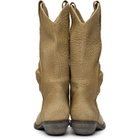 Versace Beige Houston Leather Texan Boots