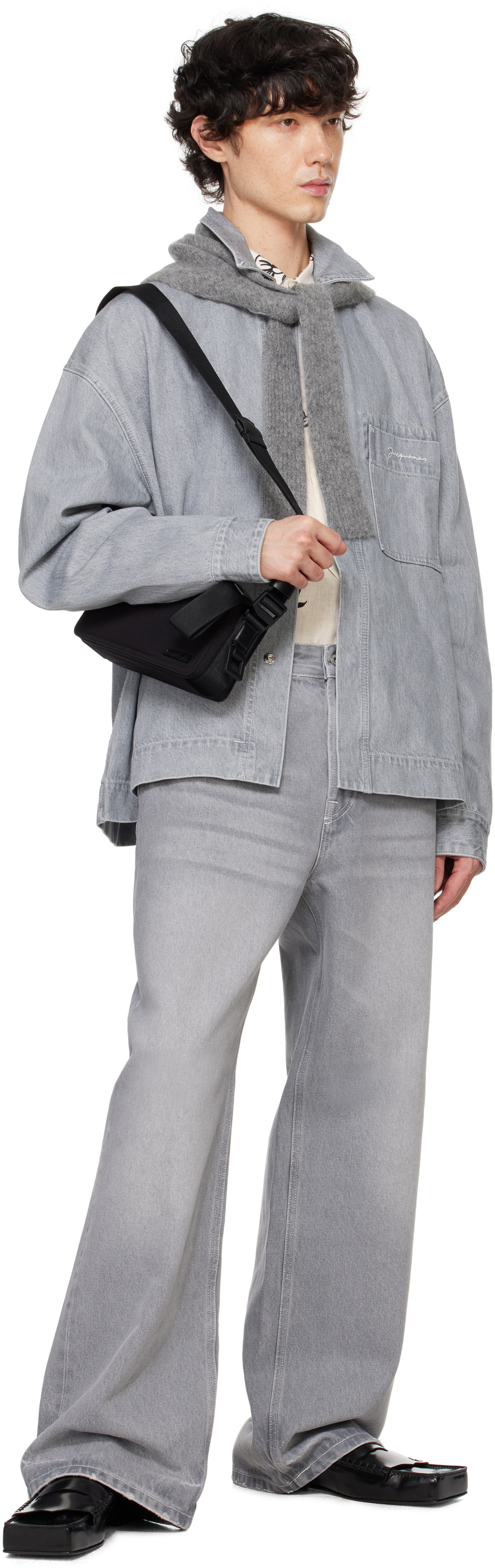 JACQUEMUS Gray La Casa 'Le de-Nîmes large' Jeans Jacquemus JACQUEMUS Gray La Casa 'Le de-Nîmes large' Jeans Jacquemus