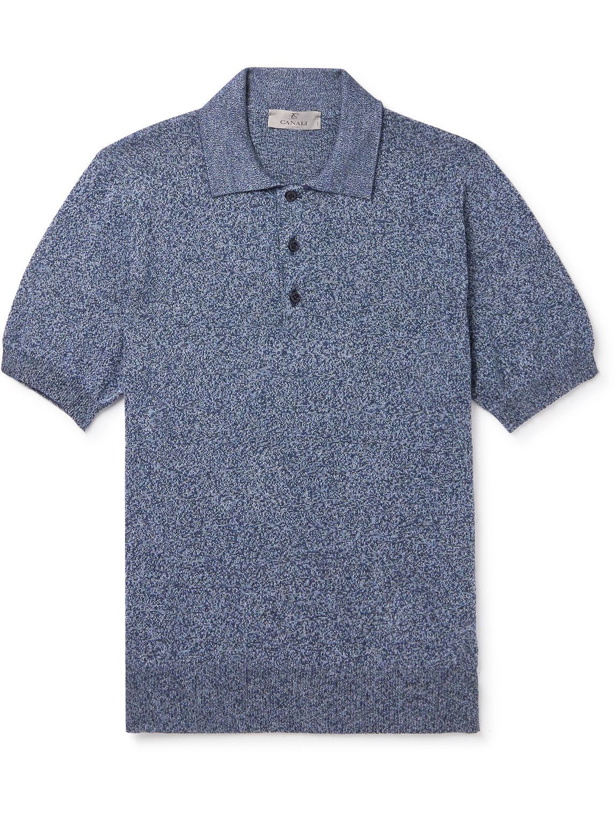 Photo: Canali - Slim-Fit Cotton Polo Shirt - Blue