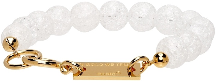 Photo: IN GOLD WE TRUST PARIS SSENSE Exclusive Gold Beaded Bracelet