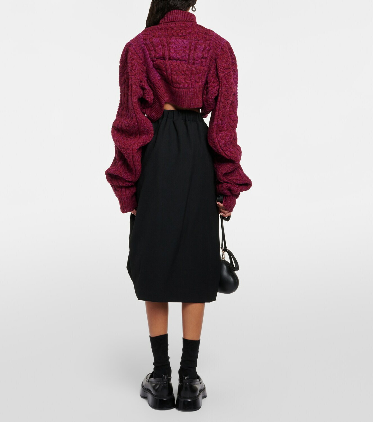 Noir Kei Ninomiya Cable-knit wool sweater