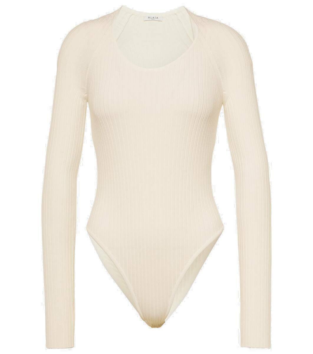 Alaïa Ribbed-knit bodysuit ALAÏA