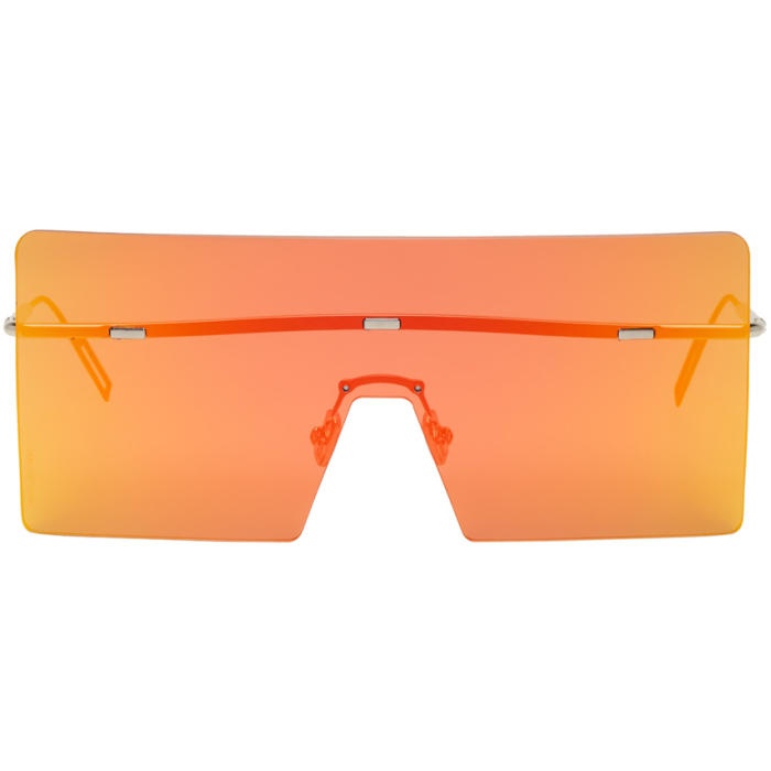 Photo: Dior Homme Orange Hardior Shield Sunglasses 
