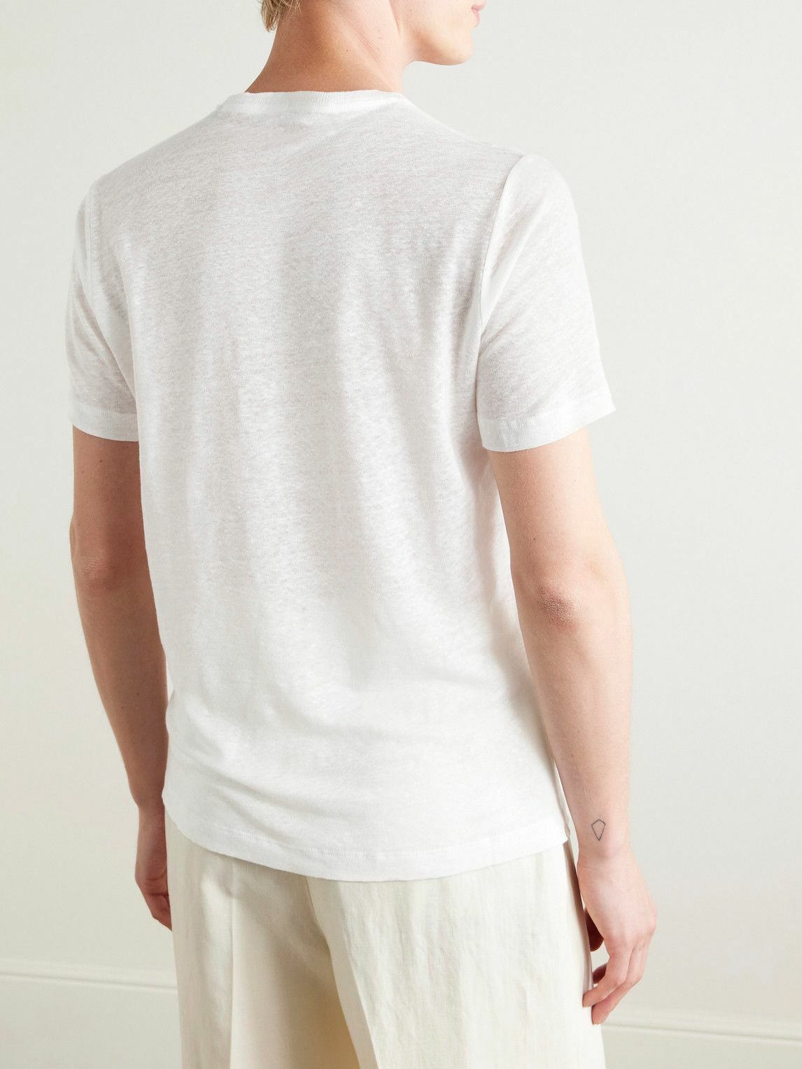 De Petrillo - Linen-Jersey T-Shirt - White