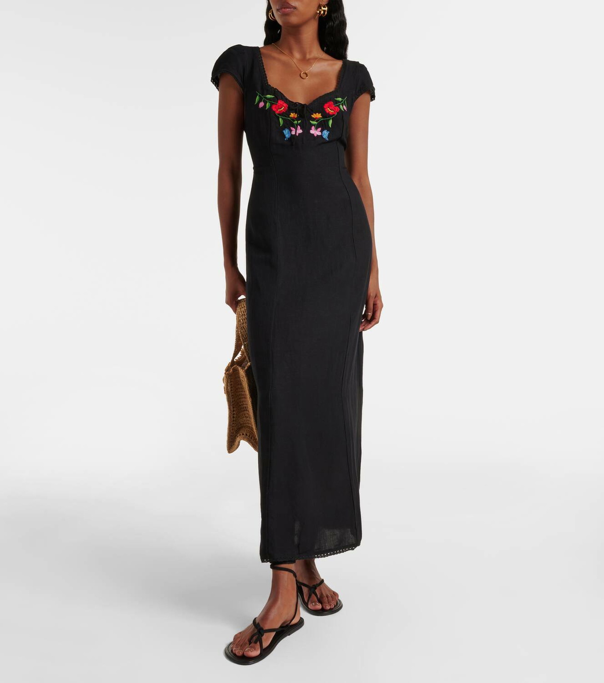 Rixo Tahlee embroidered midi dress Rixo Rixo Tahlee embroidered midi dress Rixo