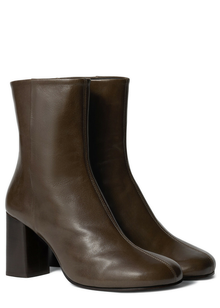 Lemaire Anatomic 80 Leather Boots Brown