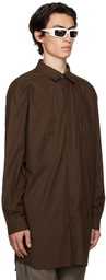 Rick Owens Brown Fogpocket Jumbo Shirt