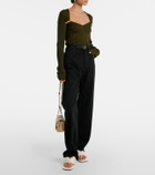 Bottega Veneta Ribbed-knit cashmere and silk top