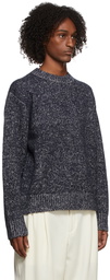 Acne Studios Navy & Grey Knit Crewneck