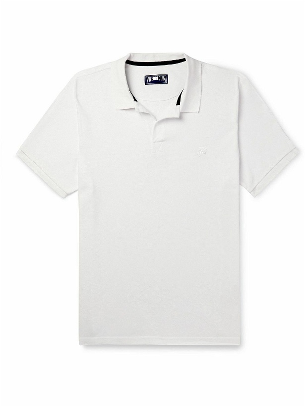 Photo: Vilebrequin - Logo-Embroidered Cotton-Piqué Polo Shirt - White