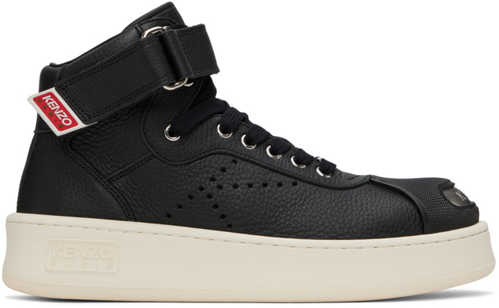 Photo: Kenzo Black Kenzo Paris Hoops Sneakers