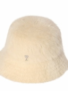 AMI PARIS Fluffy Wool & Acrylic Bucket Hat