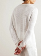 Onia - Crochet-Knit Linen Henley Sweater - White