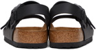 Birkenstock Black Birko-Flor Milano Sandals