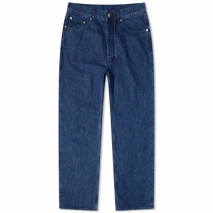Photo: Palm Angels Men's Loose Fit Jean in Blue