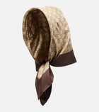 Gucci GG printed silk twill scarf