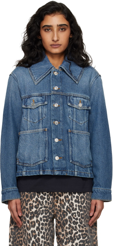 Photo: GANNI Blue Heavy Denim Jacket