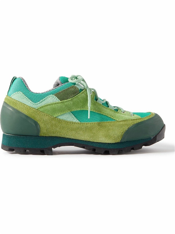 Photo: Diemme - Grappa Rubber-Trimmed Suede and Mesh Sneakers - Green
