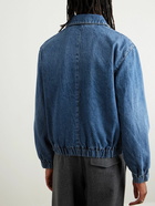 AMI PARIS - ADC Logo-Embroidered Denim Blouson Jacket - Blue