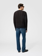 Missoni - Wool and viscose-blend pullover with Greek key motif, Men, Navy Blue
