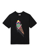 ICECREAM - Cone Man Printed Cotton-Jersey T-Shirt - Black