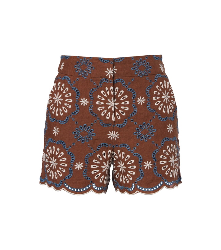 Photo: Veronica Beard Allen broderie anglaise linen shorts