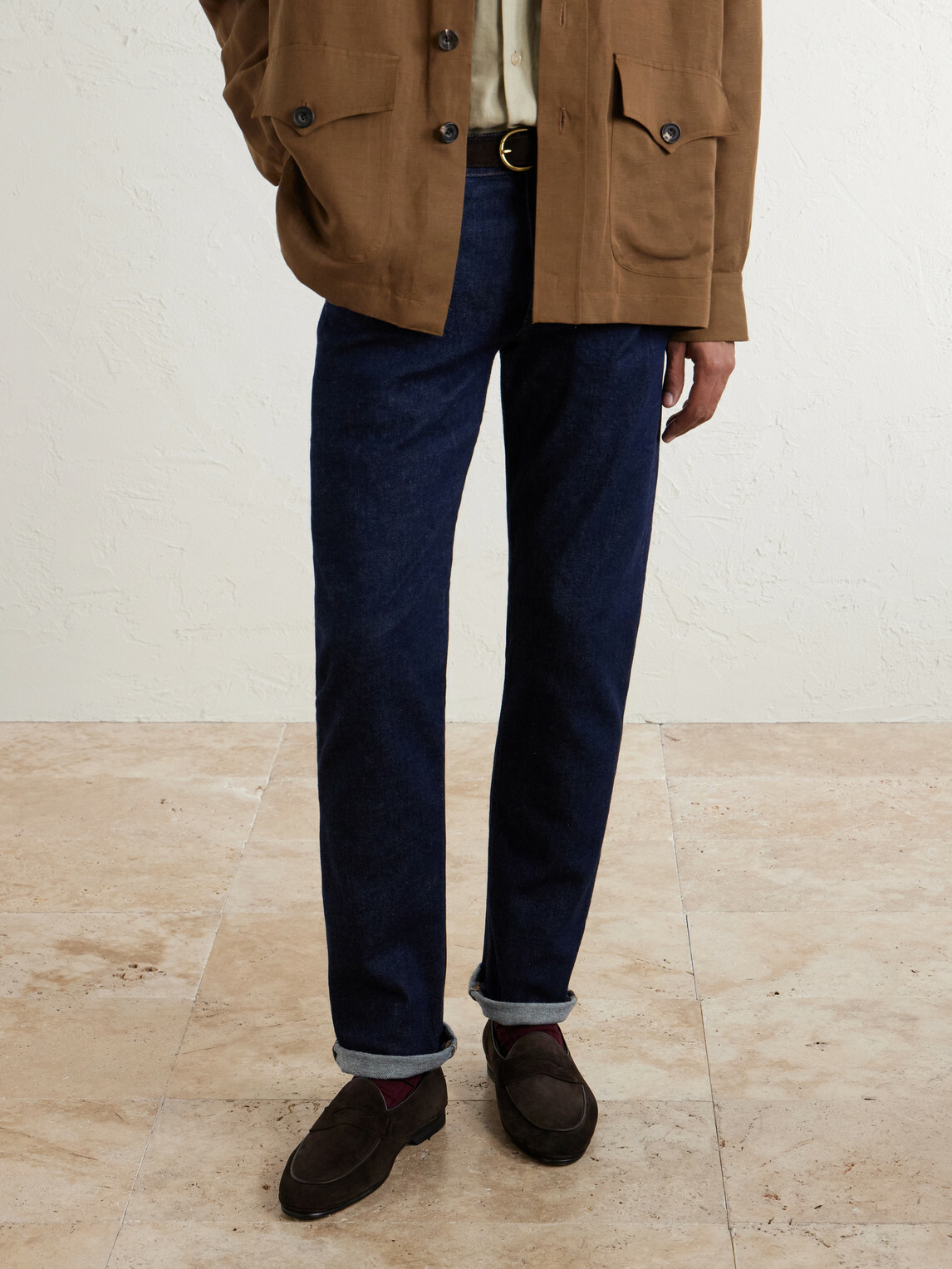 Rubinacci - Suede Penny Loafers - Brown
