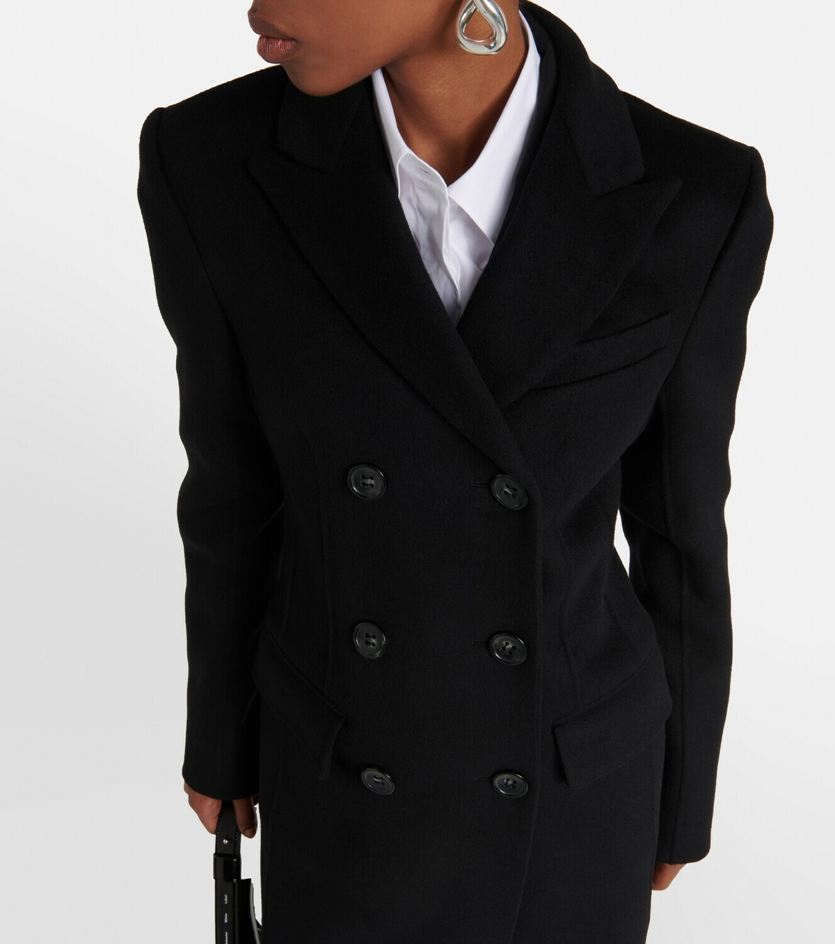 コート SPORTMAX WOOL LONG COAT Pure wool trench coat, black | Sportmax