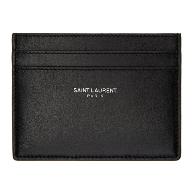 Photo: Saint Laurent Black Leather Card Holder
