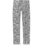 Noon Goons - Slim-Fit Leopard-Print Denim Jeans - White