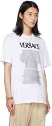 Versace White 'La Colonna' T-Shirt