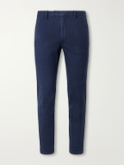 Boglioli - Straight-Leg Herringbone Cotton-Blend Suit Trousers - Blue