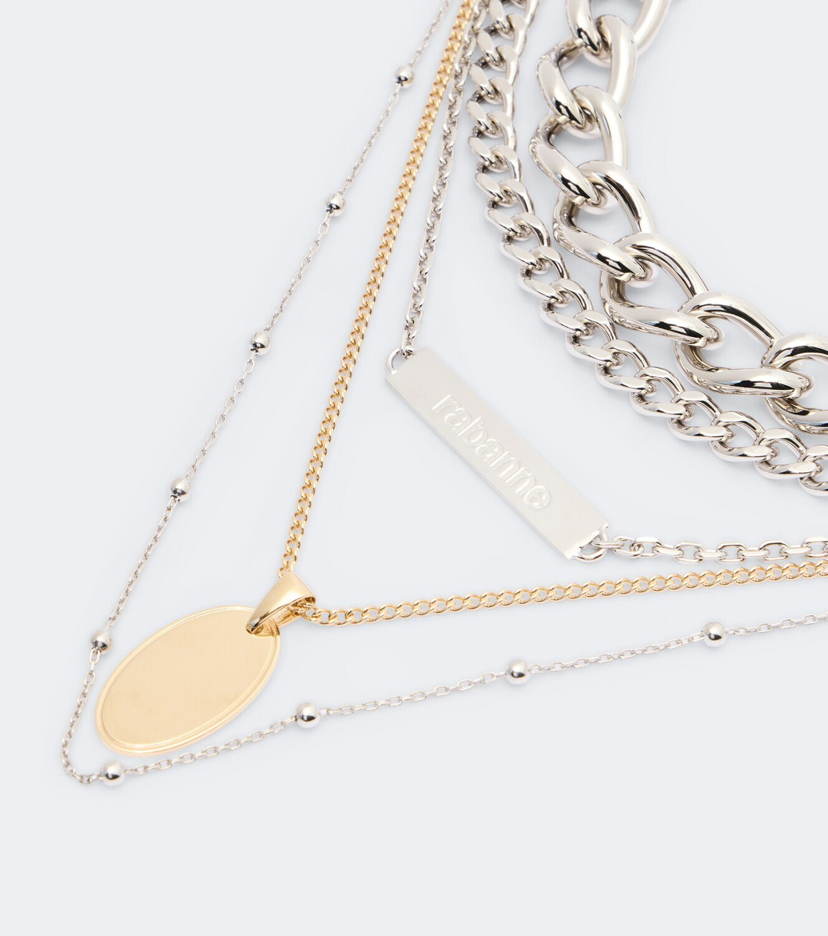 Rabanne Layered chain necklace