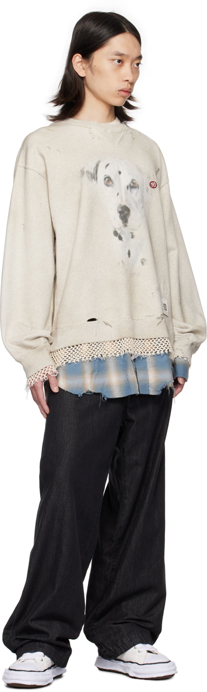 Maison MIHARA YASUHIRO White Triple Layered Sweatshirt