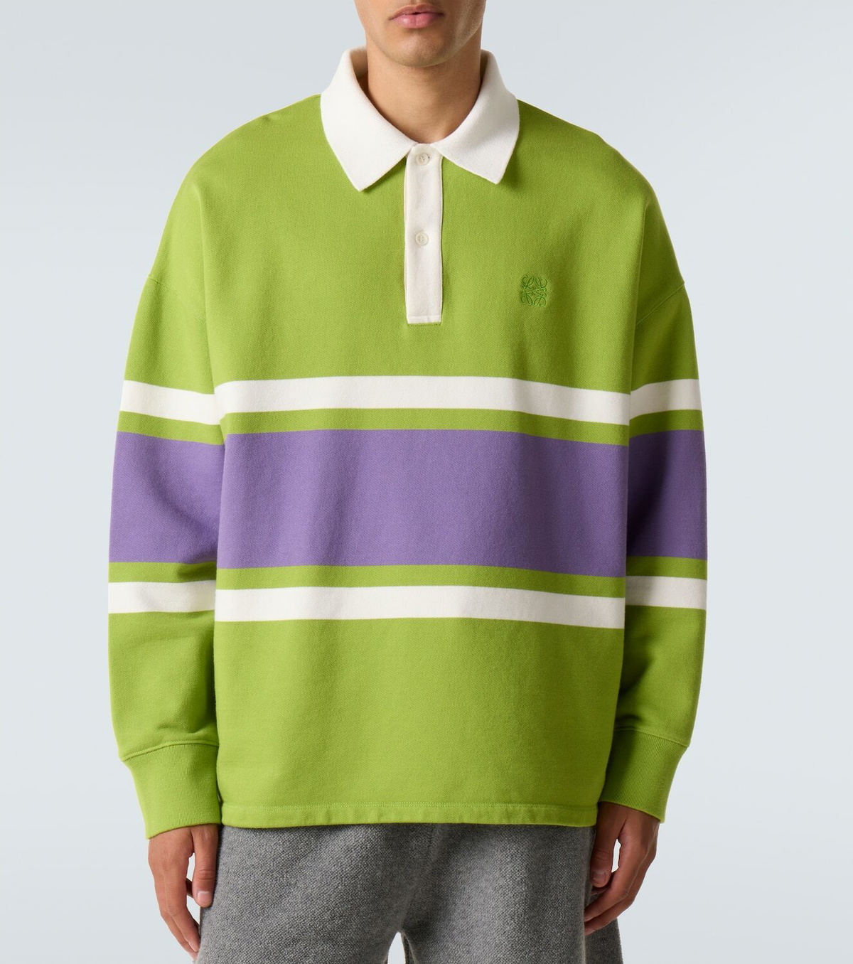 Loewe Striped cotton polo sweater