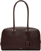 TOM FORD Brown Supple Leather Zipped Small Stryke Shoulder Bag