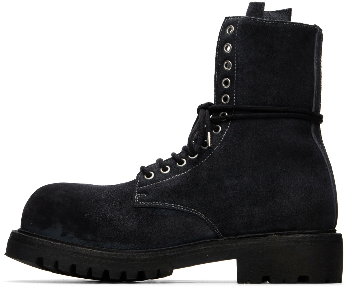 A DICIANNOVEVENTITRE Black Fiore Prisma Combat Boots