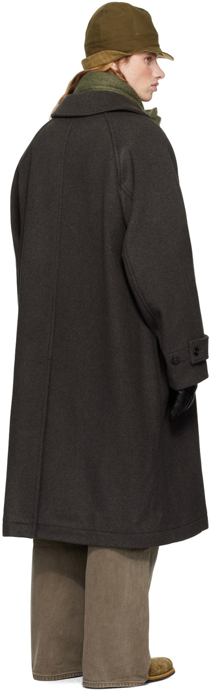 COOR Gray Cashmere-Blend Balmacaan Coat