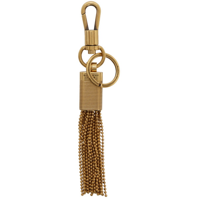 Photo: Givenchy Gold GV3 Tassel Keychain