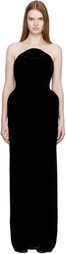 Mugler Black Lounge Velvet Maxi Dress