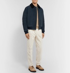 Brunello Cucinelli - Tapered Pleated Cotton-Corduroy Trousers - Neutrals